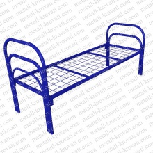 Кровать металлическая одноярусная усиленная сетка сварная (+2 перемычка + тройная ножка) 'КС-10У' для больницы